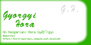 gyorgyi hora business card